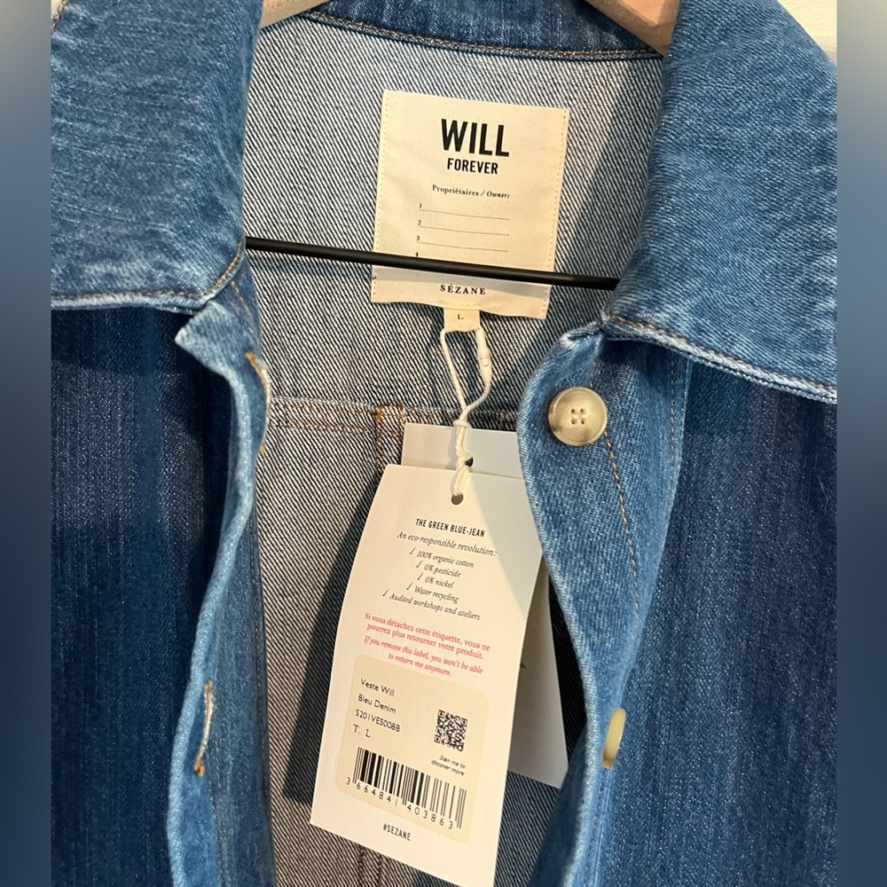Sezane Blue Denim Jacket - Picture 4 of 6